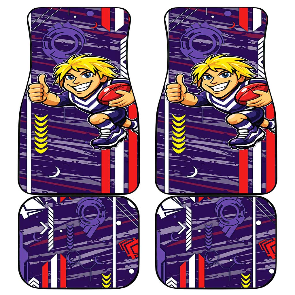 Fremantle Dockers Car Mats Mascot Cartoon Football Illustration Style