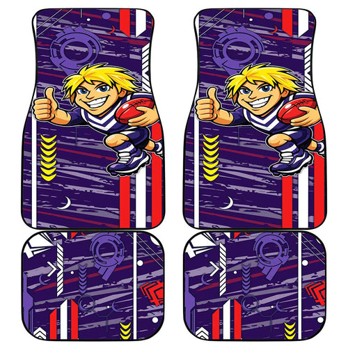 Fremantle Dockers Car Mats Mascot Cartoon Football Illustration Style