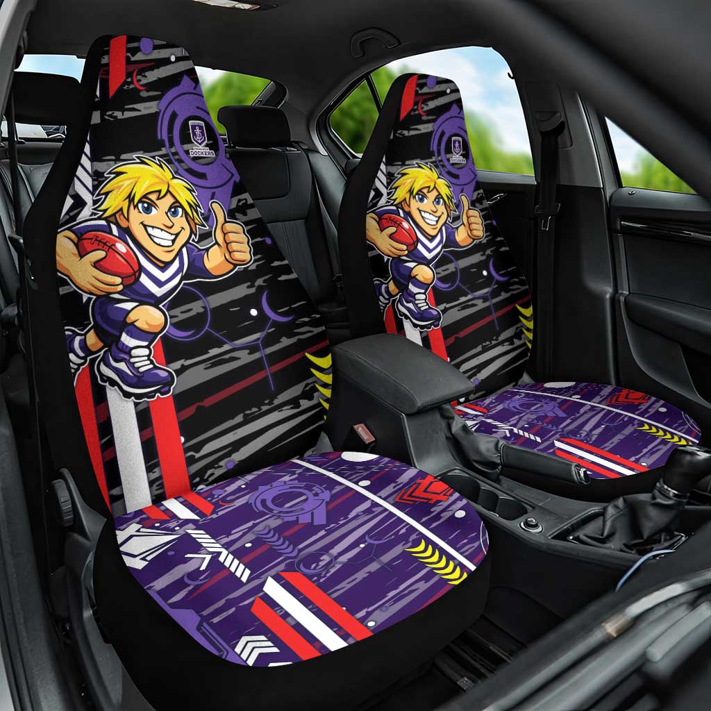 Fremantle Dockers Car Seat Cover Mascot Cartoon Football Illustration Style