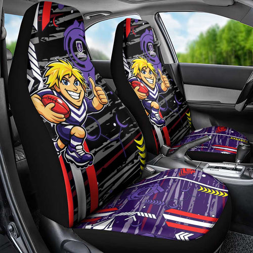 Fremantle Dockers Car Seat Cover Mascot Cartoon Football Illustration Style