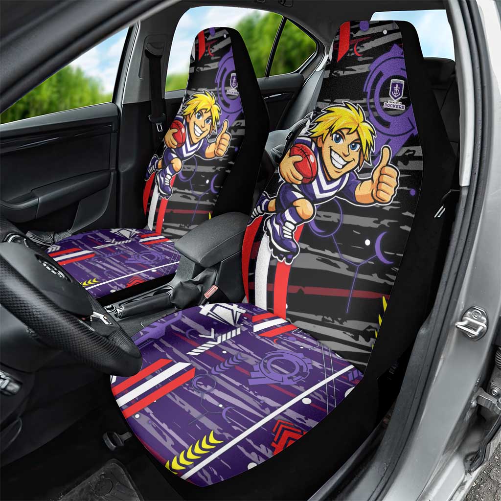 Fremantle Dockers Car Seat Cover Mascot Cartoon Football Illustration Style
