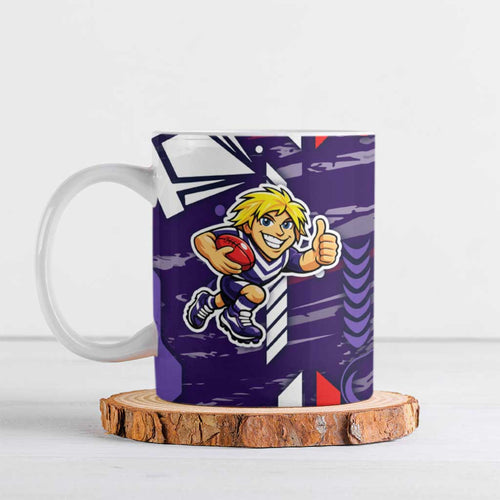 Fremantle Dockers Ceramic Mug Mascot Cartoon Football Illustration Style