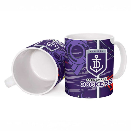Fremantle Dockers Ceramic Mug Mascot Cartoon Football Illustration Style