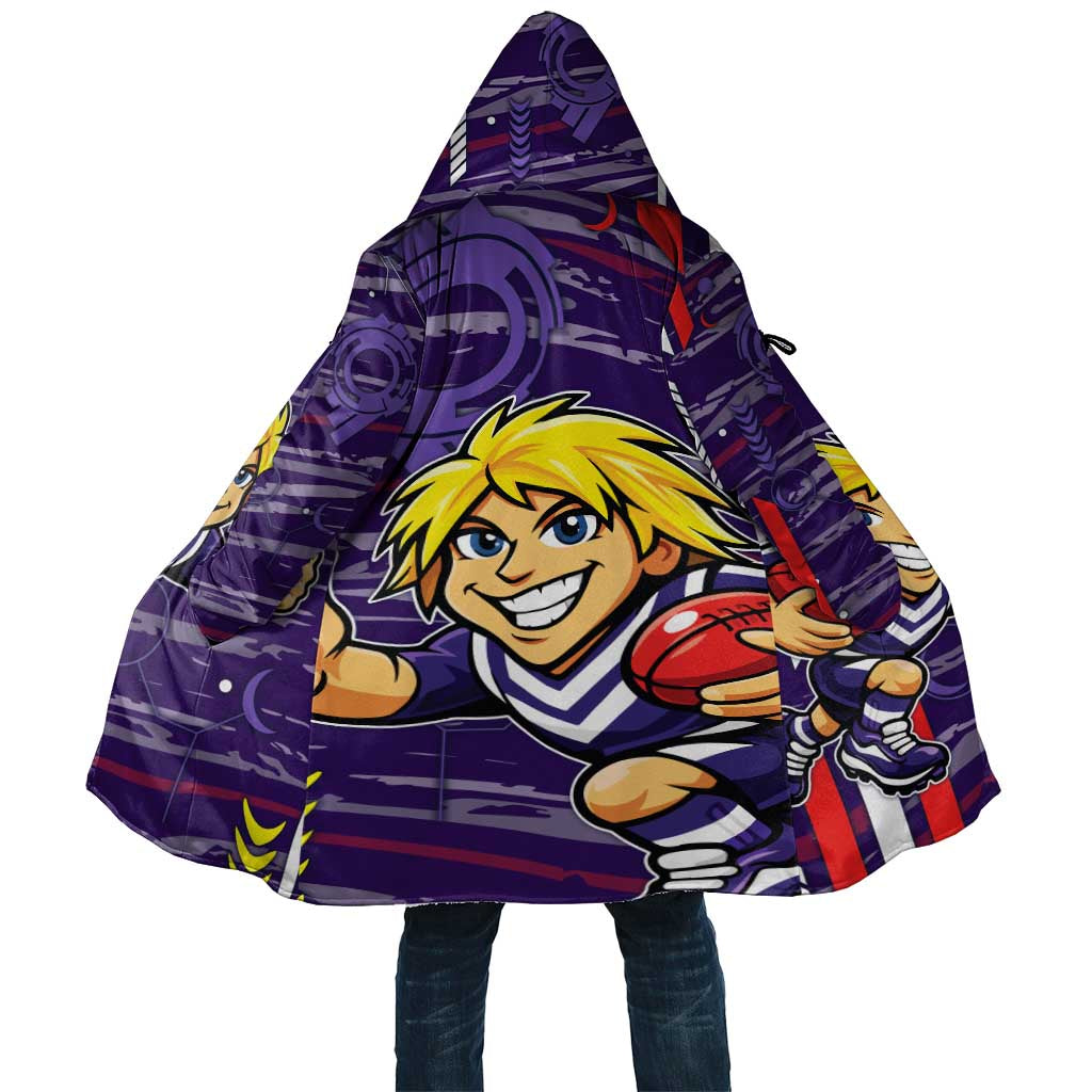 Fremantle Dockers Cloak Mascot Cartoon Football Illustration Style