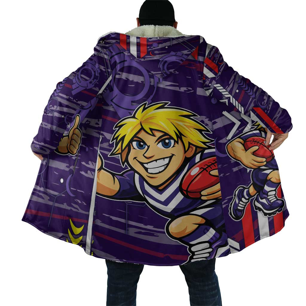 Fremantle Dockers Cloak Mascot Cartoon Football Illustration Style