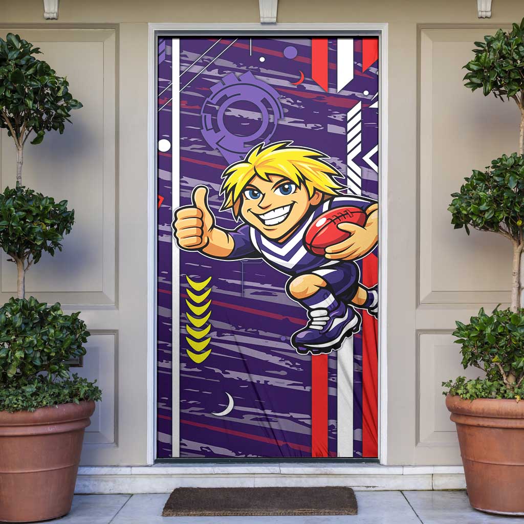 Fremantle Dockers Door Cover Mascot Cartoon Football Illustration Style