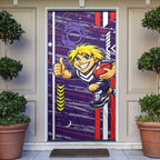Fremantle Dockers Door Cover Mascot Cartoon Football Illustration Style