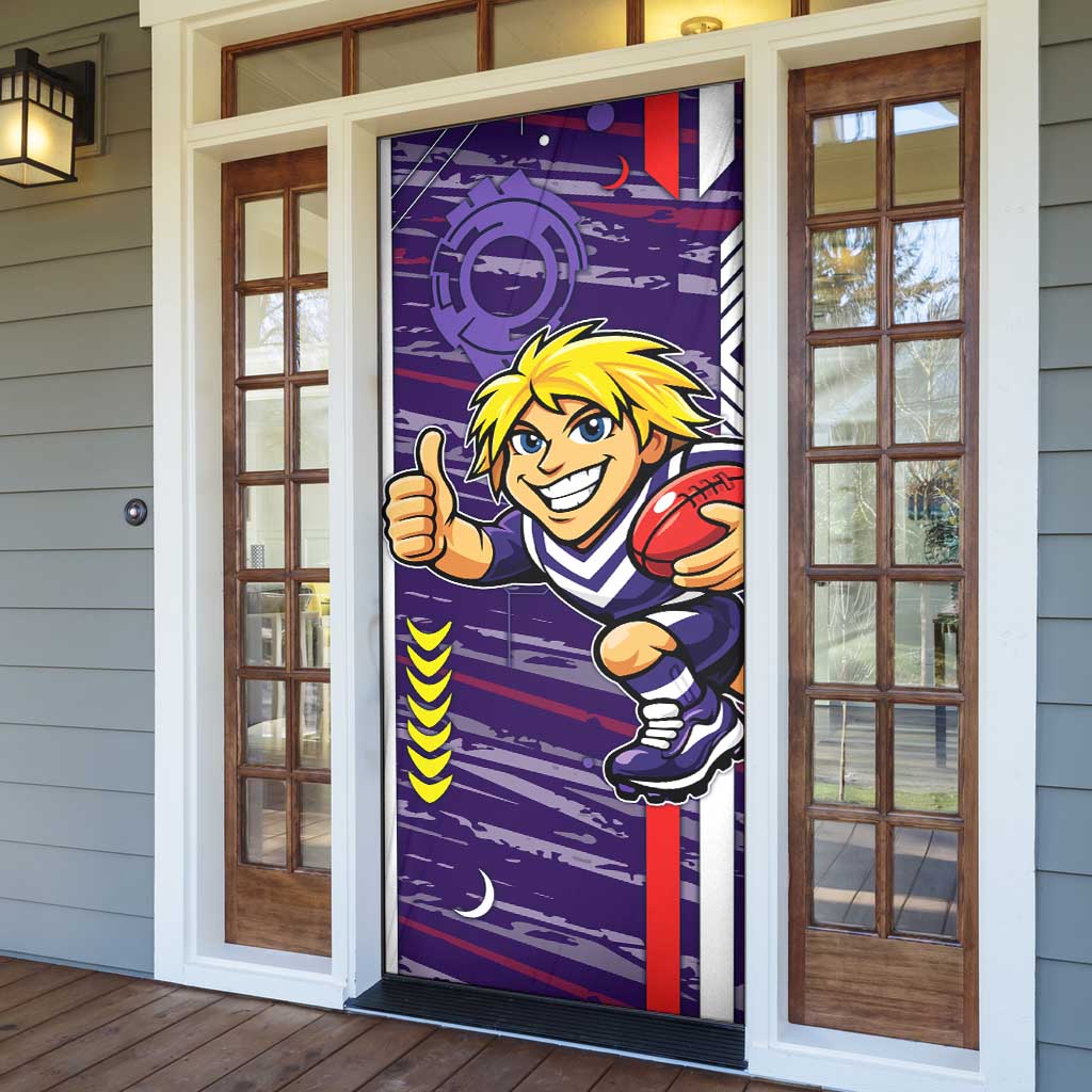 Fremantle Dockers Door Cover Mascot Cartoon Football Illustration Style