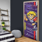 Fremantle Dockers Door Cover Mascot Cartoon Football Illustration Style