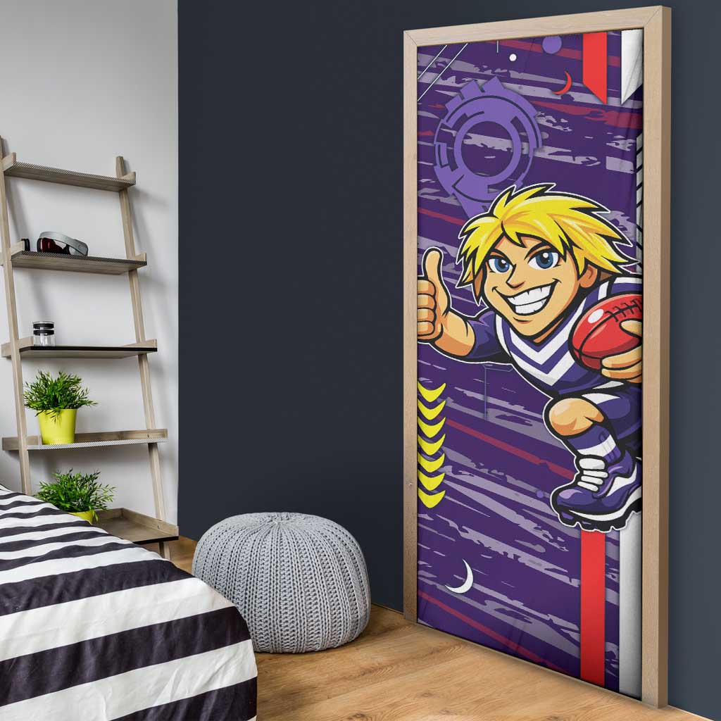 Fremantle Dockers Door Cover Mascot Cartoon Football Illustration Style