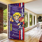 Fremantle Dockers Door Cover Mascot Cartoon Football Illustration Style
