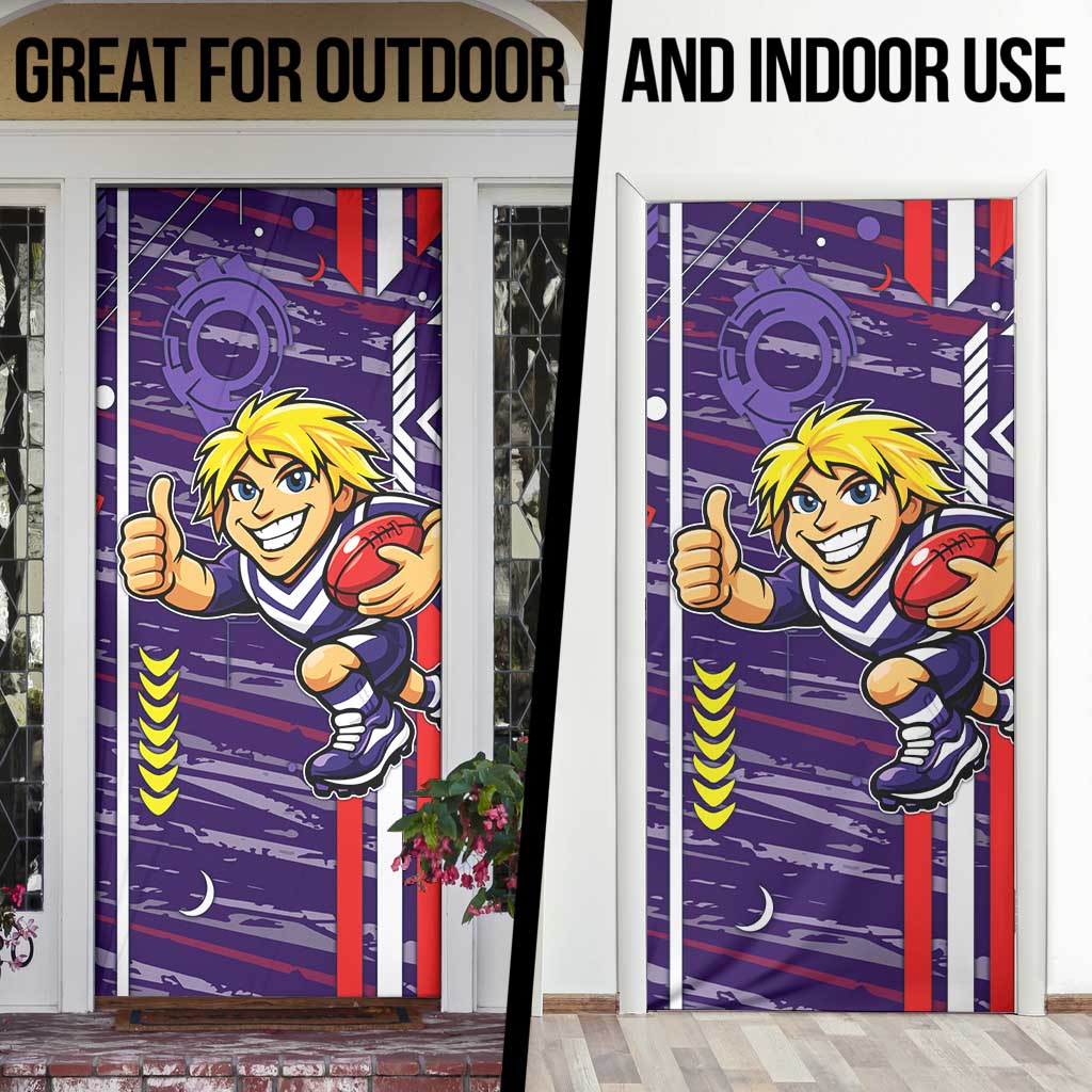 Fremantle Dockers Door Cover Mascot Cartoon Football Illustration Style