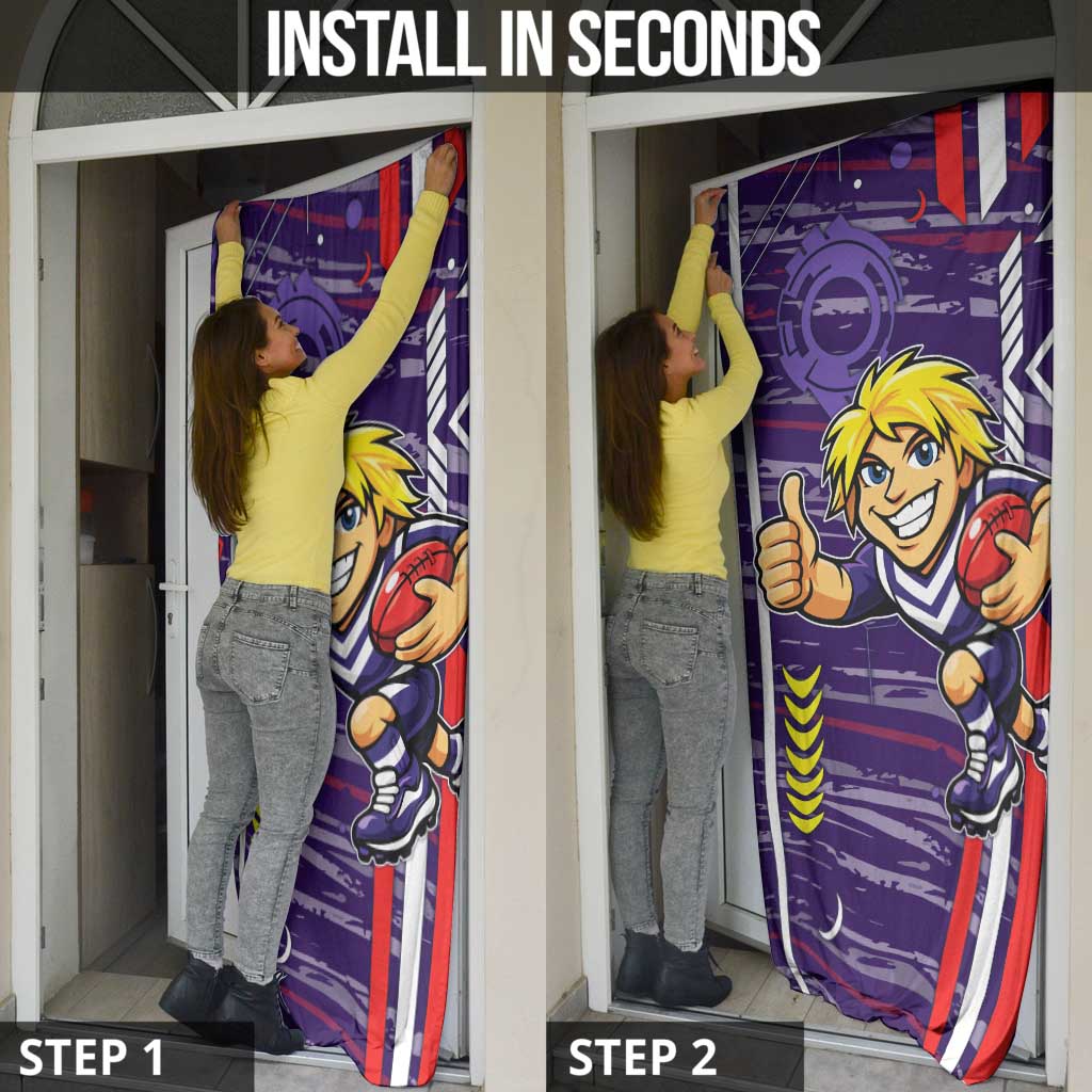 Fremantle Dockers Door Cover Mascot Cartoon Football Illustration Style