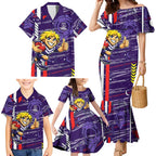 Fremantle Dockers Family Matching Mermaid Dress and Hawaiian Shirt Mascot Cartoon Football Illustration Style