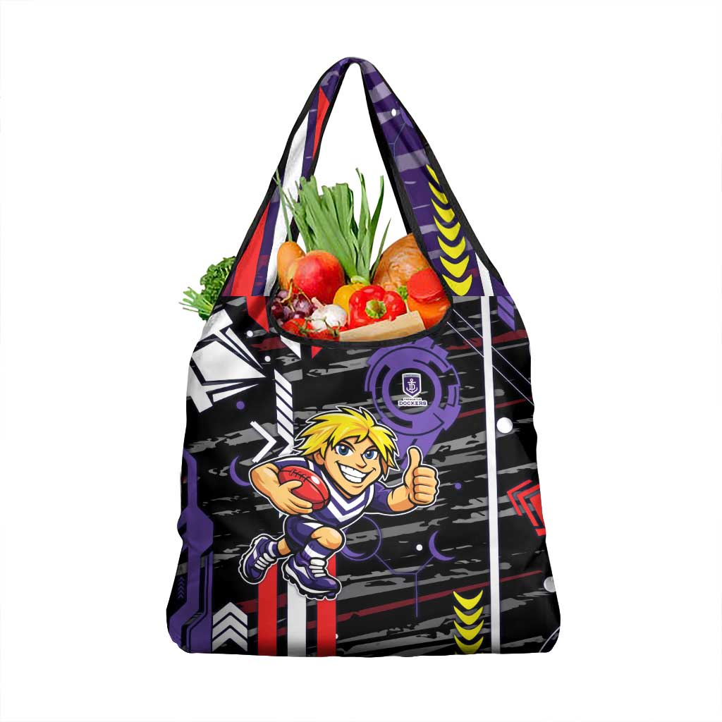 Fremantle Dockers Grocery Bag Mascot Cartoon Football Illustration Style