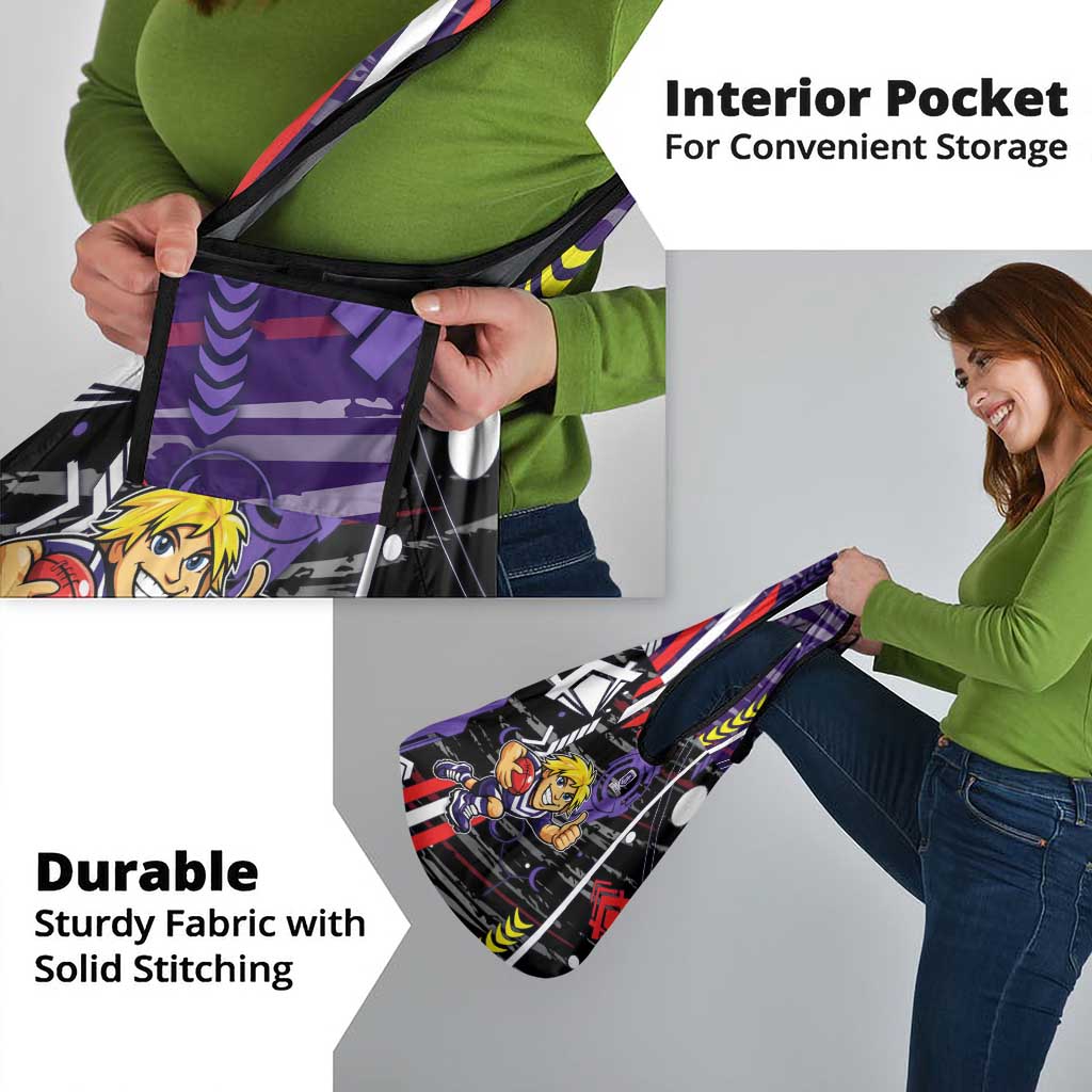 Fremantle Dockers Grocery Bag Mascot Cartoon Football Illustration Style