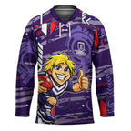 Fremantle Dockers Hockey Jersey Mascot Cartoon Football Illustration Style