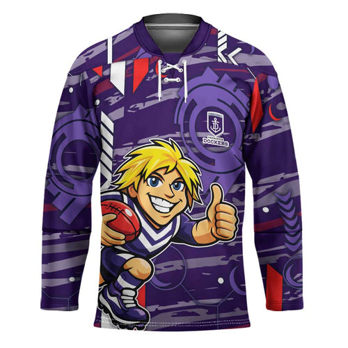 Fremantle Dockers Hockey Jersey Mascot Cartoon Football Illustration Style