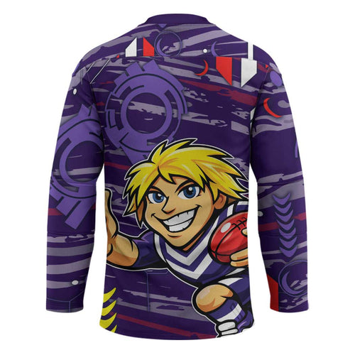 Fremantle Dockers Hockey Jersey Mascot Cartoon Football Illustration Style
