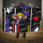 Fremantle Dockers Hooded Blanket Mascot Cartoon Football Illustration Style