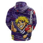 Fremantle Dockers Hoodie Mascot Cartoon Football Illustration Style