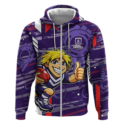 Fremantle Dockers Hoodie Mascot Cartoon Football Illustration Style