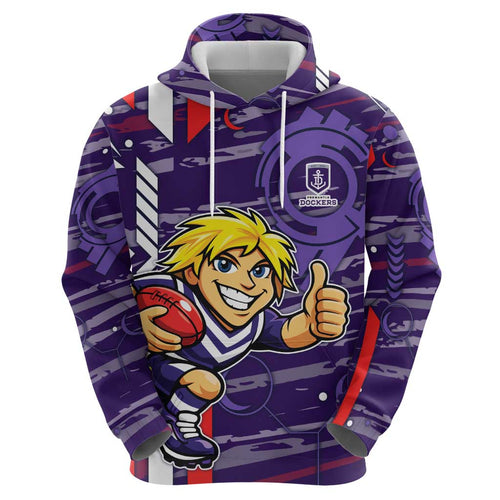 Fremantle Dockers Hoodie Mascot Cartoon Football Illustration Style
