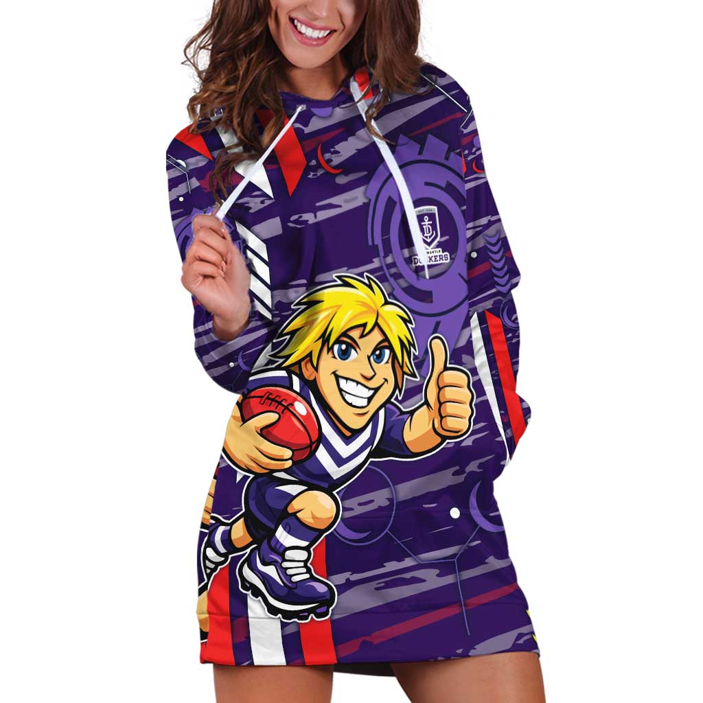 Fremantle Dockers Hoodie Dress Mascot Cartoon Football Illustration Style