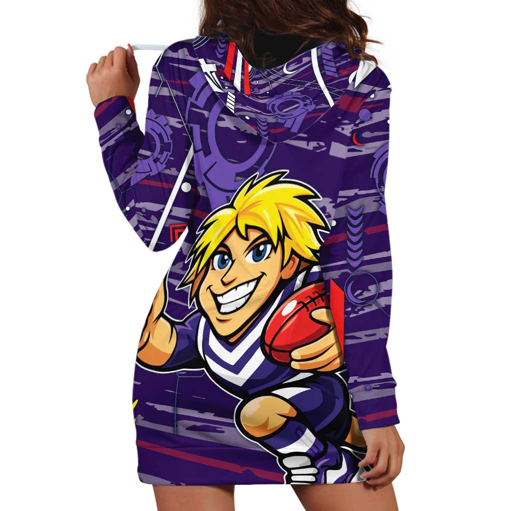 Fremantle Dockers Hoodie Dress Mascot Cartoon Football Illustration Style