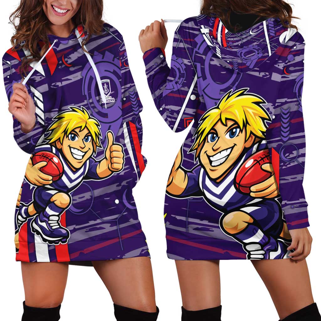 Fremantle Dockers Hoodie Dress Mascot Cartoon Football Illustration Style
