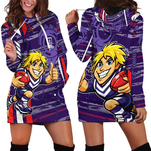 Fremantle Dockers Hoodie Dress Mascot Cartoon Football Illustration Style