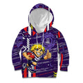 Fremantle Dockers Kid Hoodie Mascot Cartoon Football Illustration Style