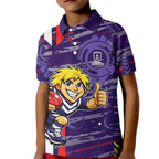 Fremantle Dockers Kid Polo Shirt Mascot Cartoon Football Illustration Style