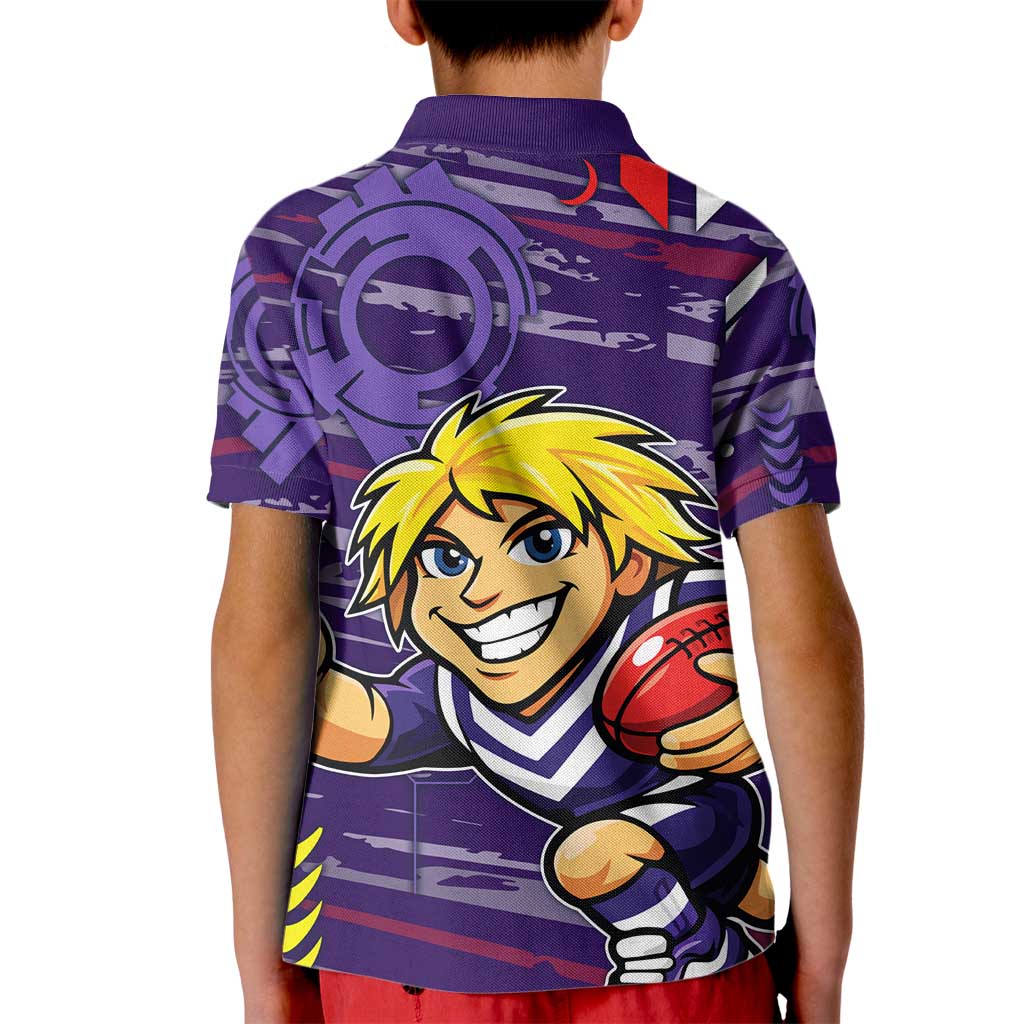 Fremantle Dockers Kid Polo Shirt Mascot Cartoon Football Illustration Style