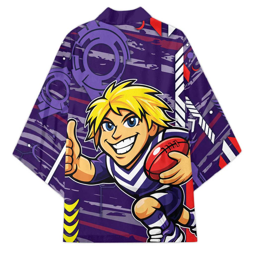 Fremantle Dockers Kimono Mascot Cartoon Football Illustration Style