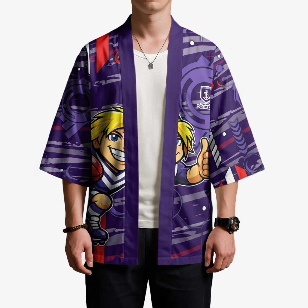 Fremantle Dockers Kimono Mascot Cartoon Football Illustration Style