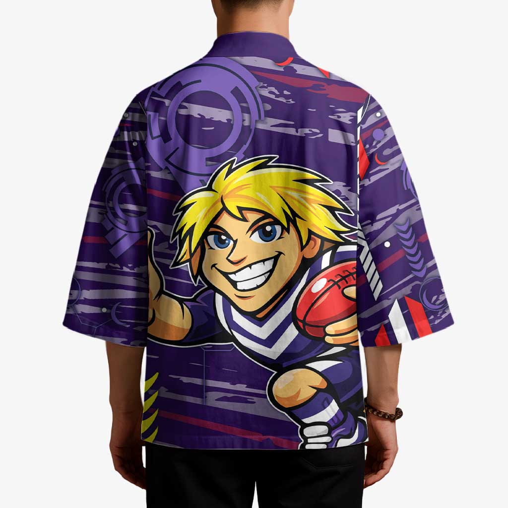 Fremantle Dockers Kimono Mascot Cartoon Football Illustration Style