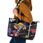 Fremantle Dockers Leather Tote Bag Mascot Cartoon Football Illustration Style
