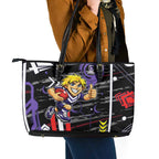 Fremantle Dockers Leather Tote Bag Mascot Cartoon Football Illustration Style