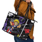 Fremantle Dockers Leather Tote Bag Mascot Cartoon Football Illustration Style