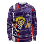 Fremantle Dockers Long Sleeve Shirt Mascot Cartoon Football Illustration Style