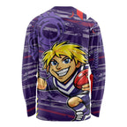 Fremantle Dockers Long Sleeve Shirt Mascot Cartoon Football Illustration Style