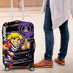 Fremantle Dockers Luggage Cover Mascot Cartoon Football Illustration Style