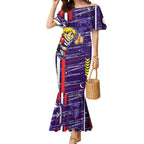 Fremantle Dockers Mermaid Dress Mascot Cartoon Football Illustration Style