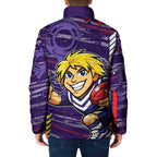 Fremantle Dockers Padded Jacket Mascot Cartoon Football Illustration Style