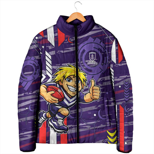 Fremantle Dockers Padded Jacket Mascot Cartoon Football Illustration Style