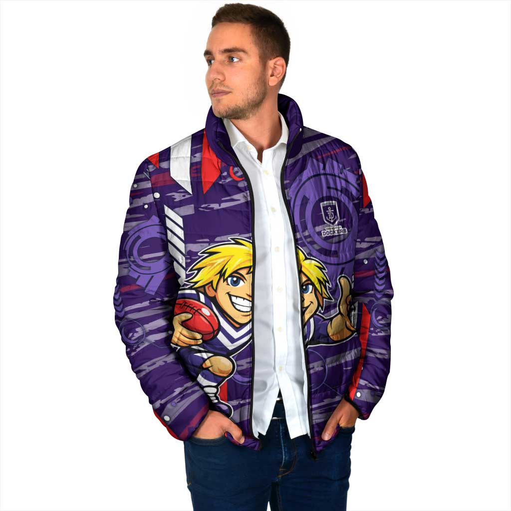 Fremantle Dockers Padded Jacket Mascot Cartoon Football Illustration Style