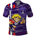 Fremantle Dockers Polo Shirt Mascot Cartoon Football Illustration Style