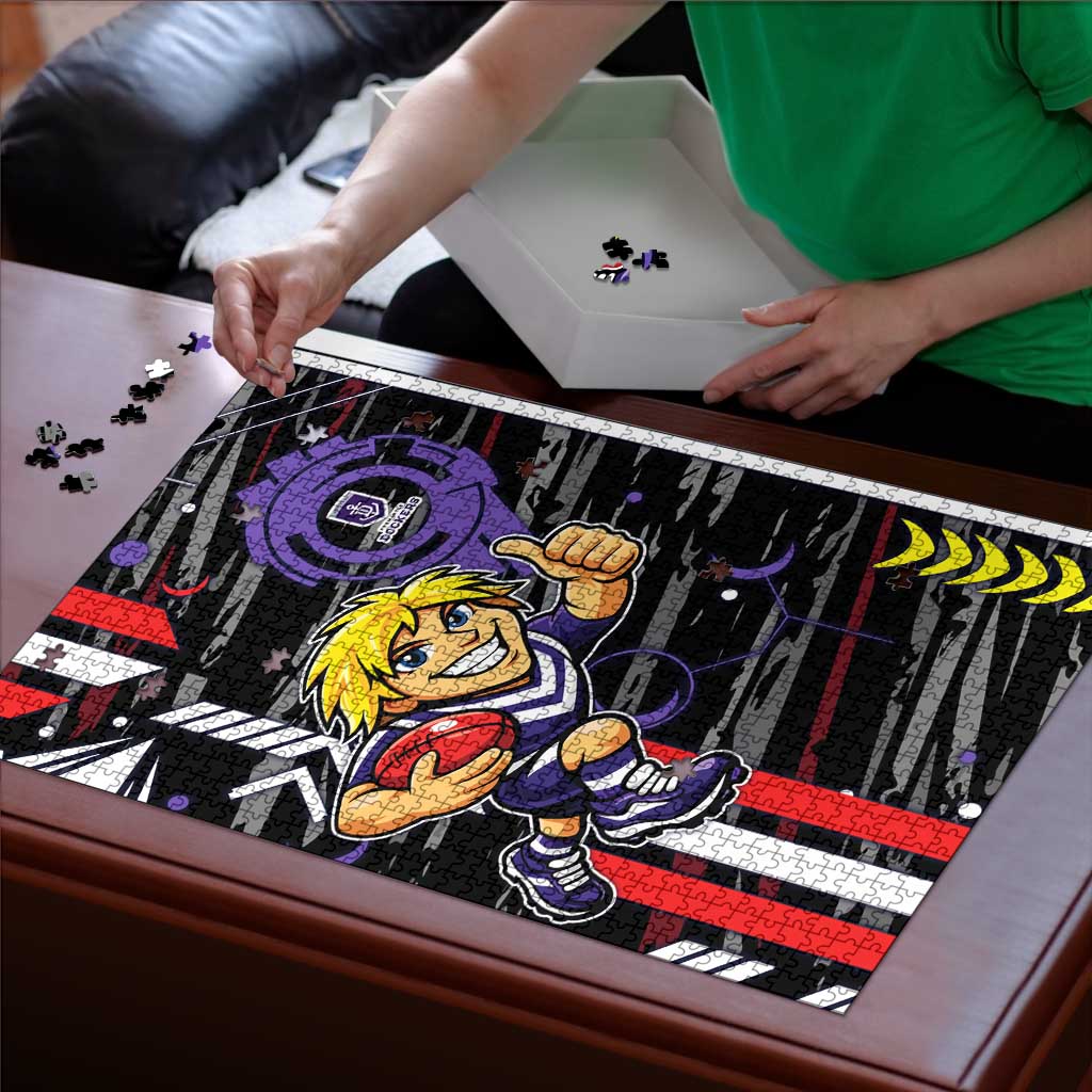 Fremantle Dockers Puzzle Mascot Cartoon Football Illustration Style