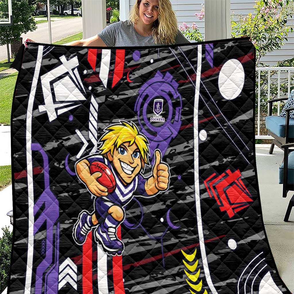 Fremantle Dockers Quilt Mascot Cartoon Football Illustration Style